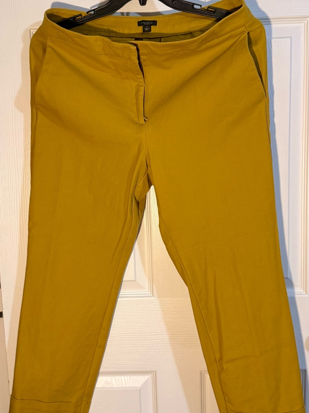Ann Taylor Factory Mustard Cropped Pull-On Pants